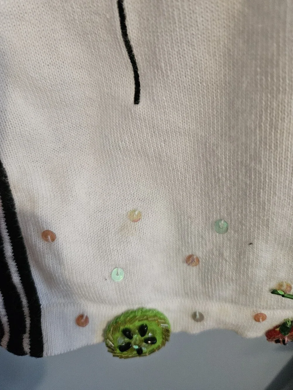 Jack B. Quick White Embellished Flamingo Cardigan